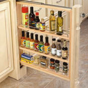 Filler Pullout Organizer with Adjustable Wood Shelves 432-BF-9C