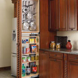 Filler Pullout Organizer with Stainless Panel--2 Left Hand Shown 434-TF45-6SS