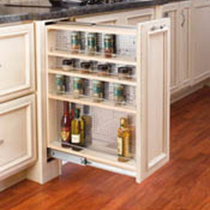 Pullout Organizer with Adjustable Wood Shelves 433-BF-9C
