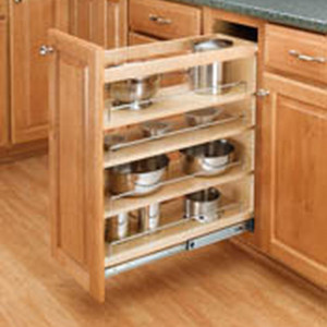 Pullout Organizer with Adjustable Wood Shelves 448-BC19-8C