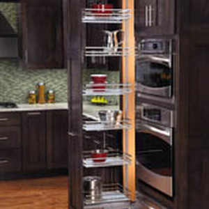 Tall Pullout with Adjustable Glass Shelves 5273-14-GS