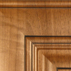 Thermofoil Glazed Sienna Walnut with Black Glaze